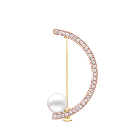 「キネティック ブローチ」［SG×あこや真珠×DIA］