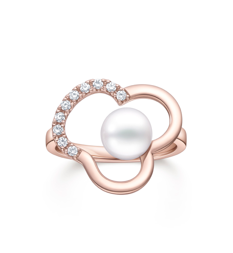 「チャンツ シグネチャー リング」［SG×あこや真珠×DIA］