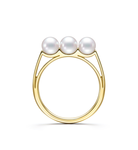 「バランス ライト リング」［YG×あこや真珠］