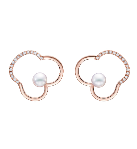 「チャンツ シグネチャー ラージ イヤリング」［SG×あこや真珠×DIA］