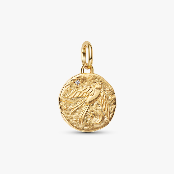 Swallow Medallion Charm